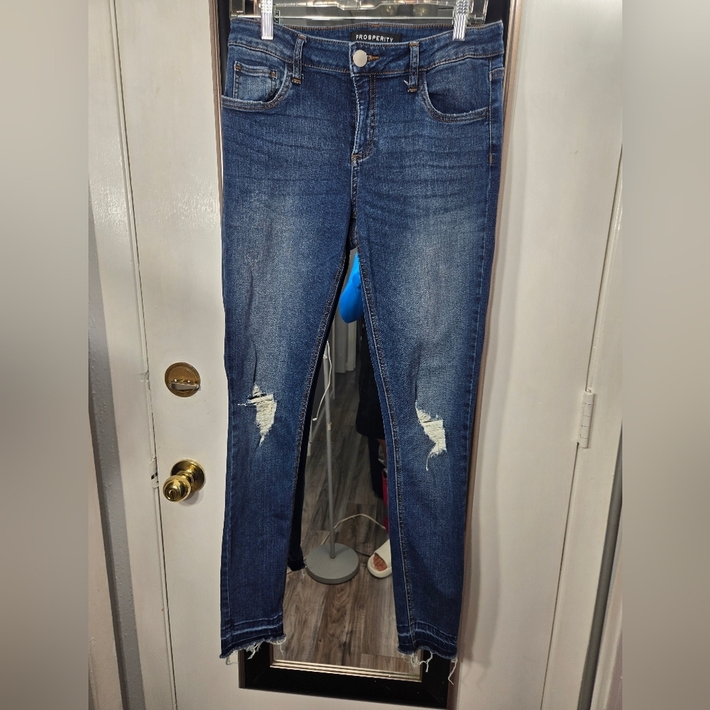 Prosperity Skinny Jeans Raw Hem Sz 29